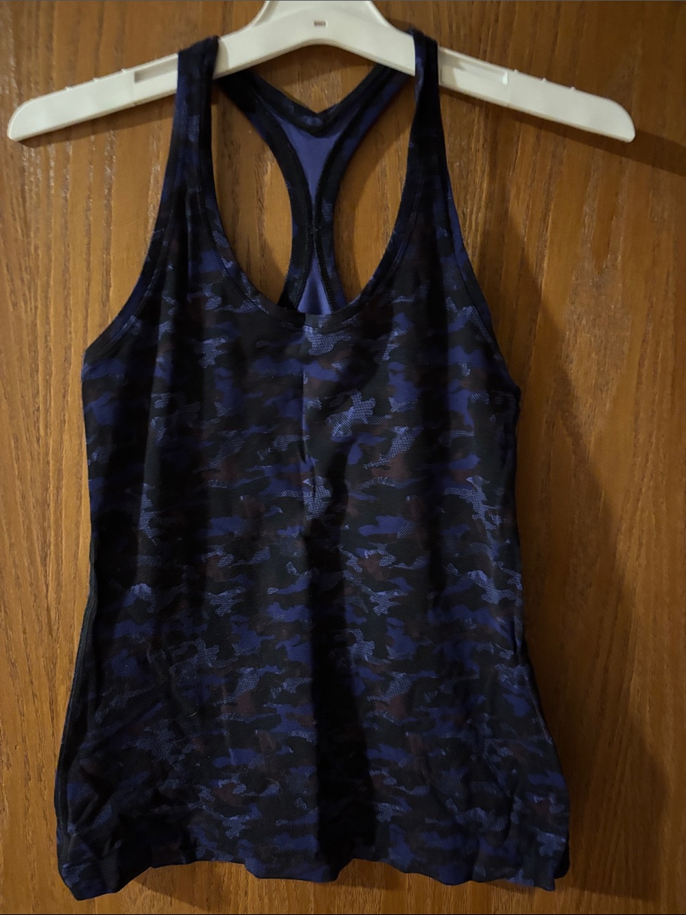 lululemon athletica Navy and Black Camo Racerback Tank
